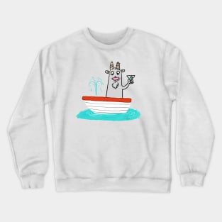 Goat in a Boat Crewneck Sweatshirt